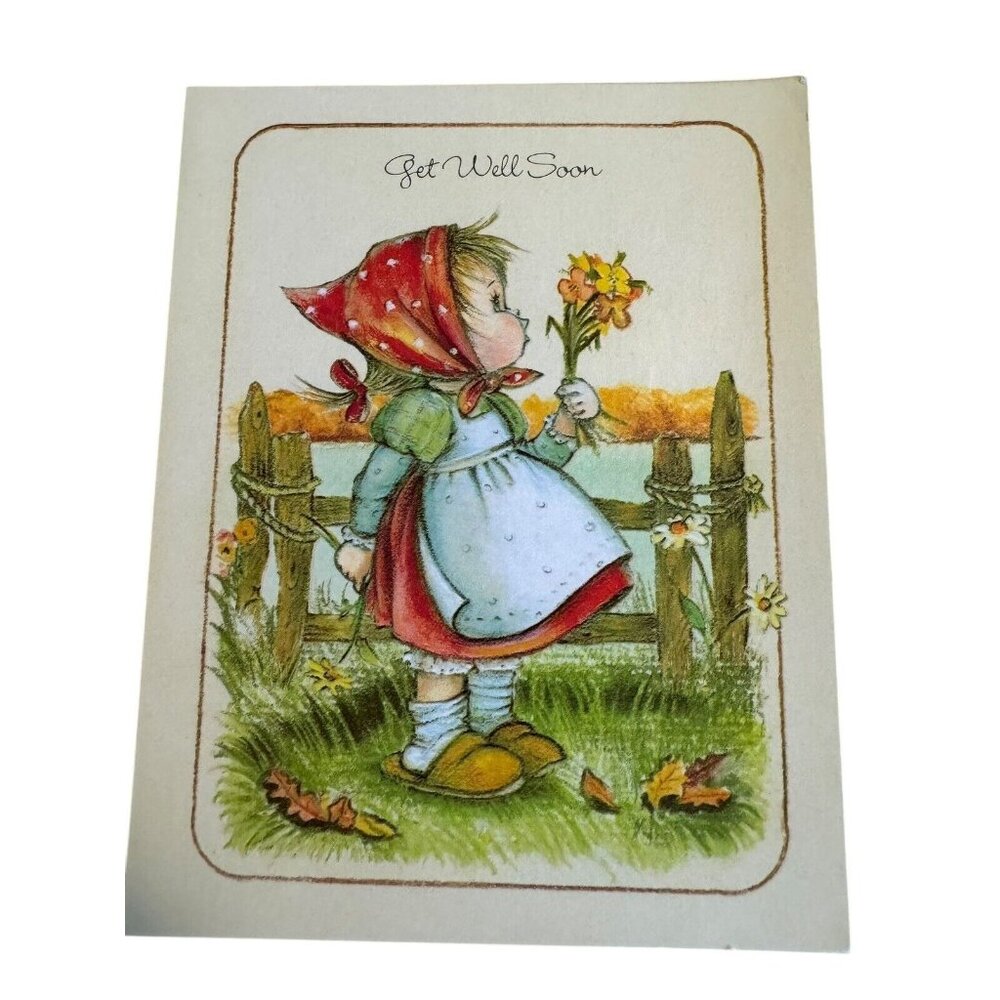 Little Children Greeting Card 1987 with Christian‎ Bible Verses VTG Hummel Style